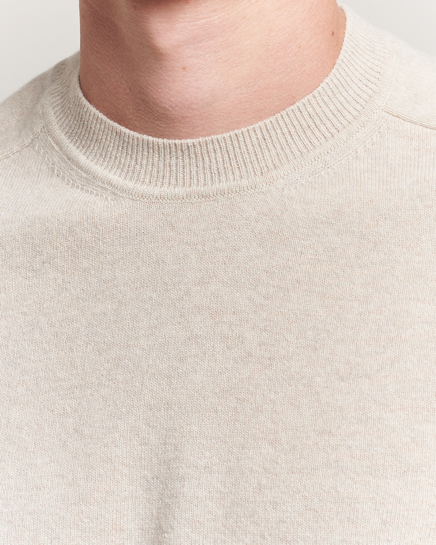 Men | Sweaters & Knitwear | Altea | Wool/Cashmere Crew Neck Pullover Beige