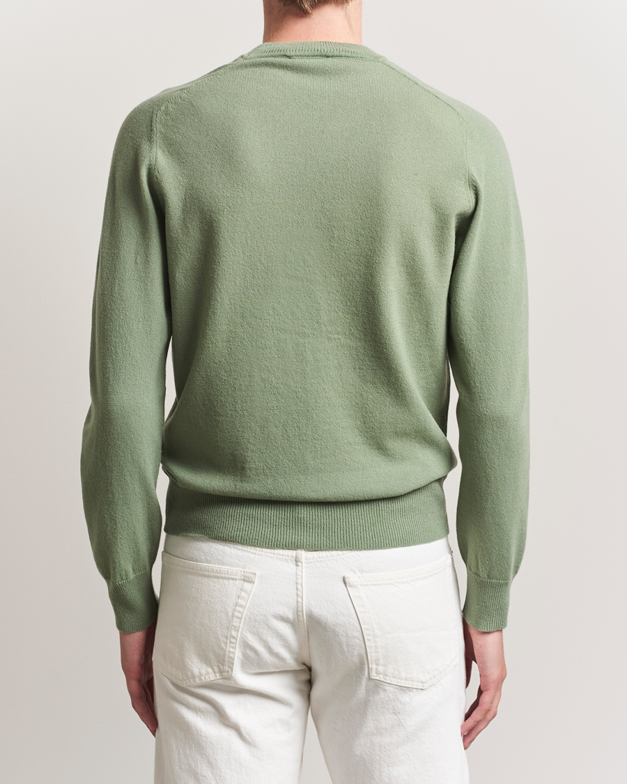 Men | Sweaters & Knitwear | Altea | Wool/Cashmere Crew Neck Pullover Green