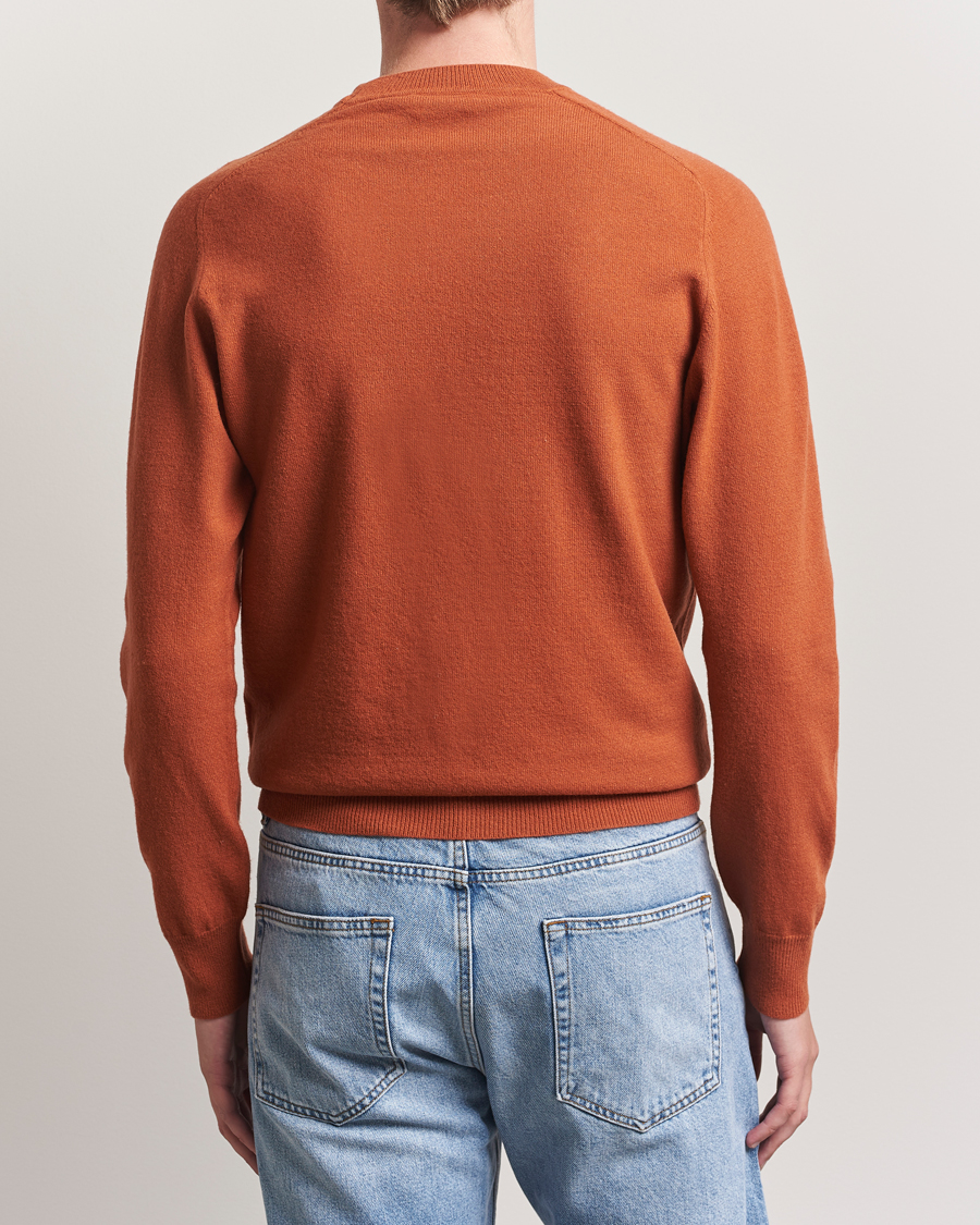Men | Sweaters & Knitwear | Altea | Wool/Cashmere Crew Neck Pullover Orange