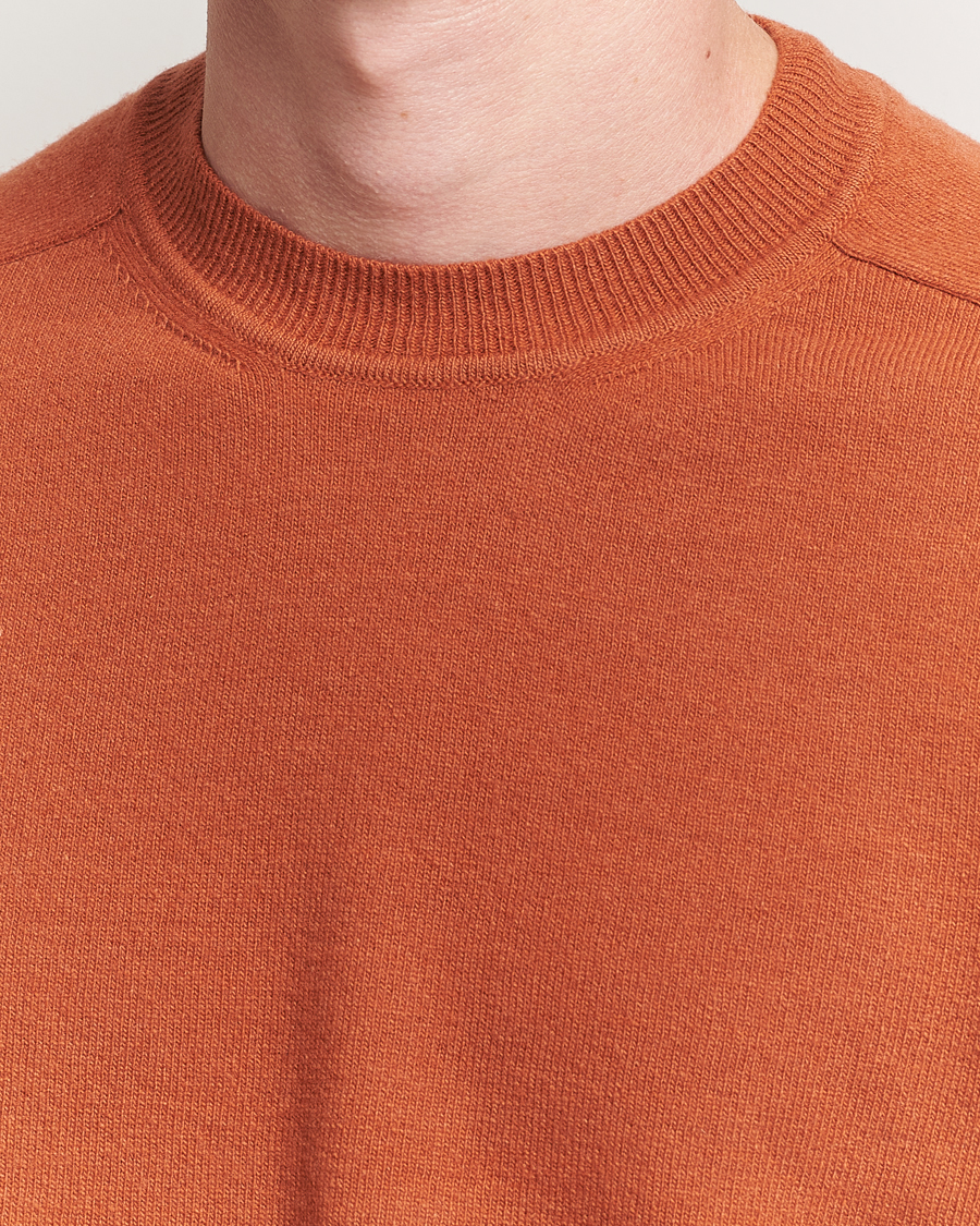 Men | Sweaters & Knitwear | Altea | Wool/Cashmere Crew Neck Pullover Orange