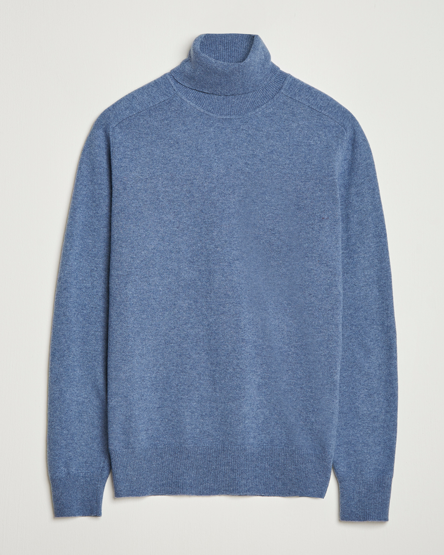 Men | Sweaters & Knitwear | Altea | Wool/Cashmere Rollneck Blue
