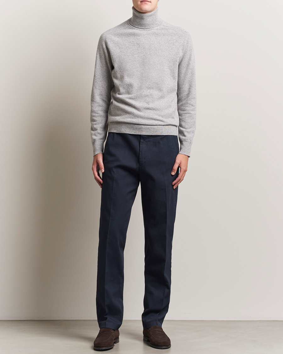 Men | Sweaters & Knitwear | Altea | Wool/Cashmere Rollneck Light Grey