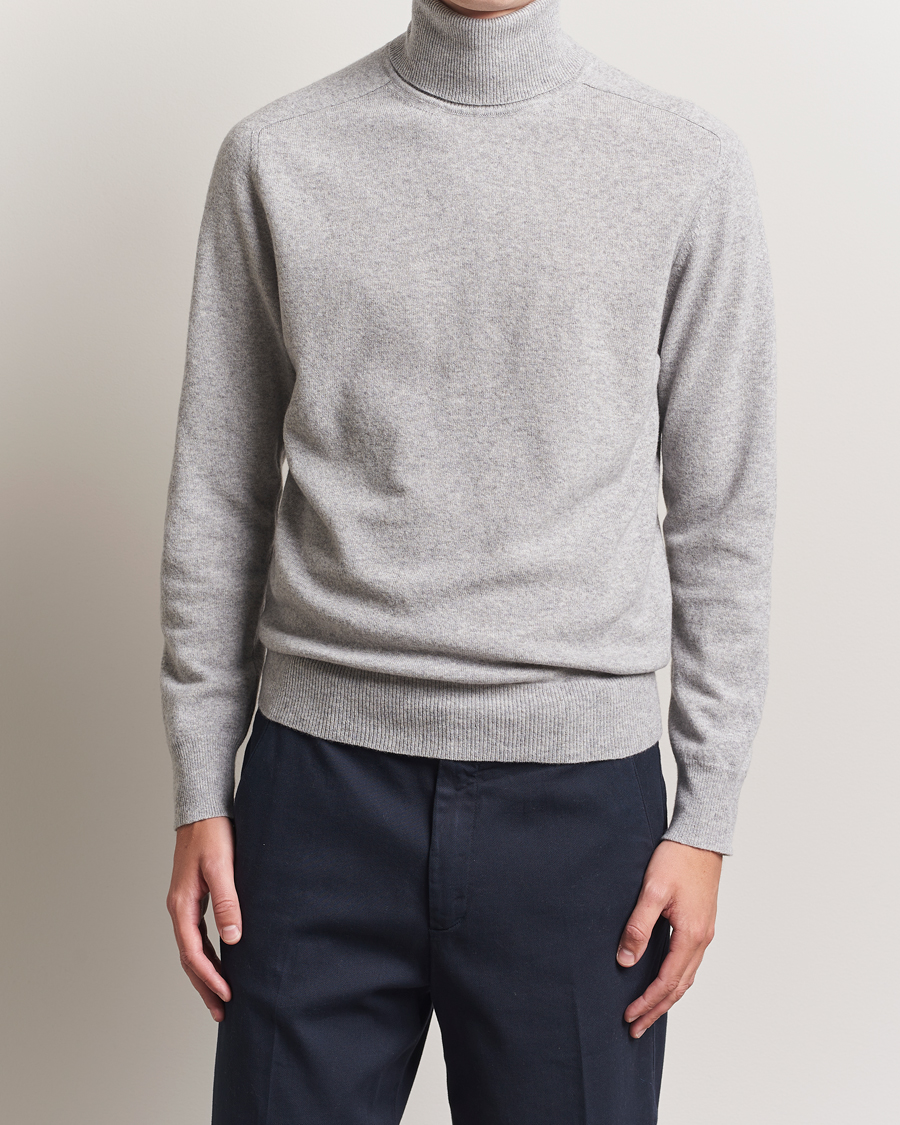 Men | Sweaters & Knitwear | Altea | Wool/Cashmere Rollneck Light Grey