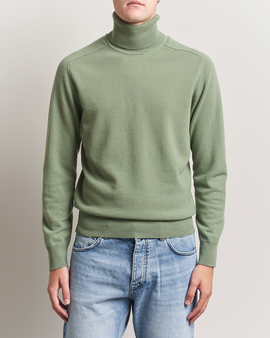 Men | Sweaters & Knitwear | Altea | Wool/Cashmere Rollneck Green
