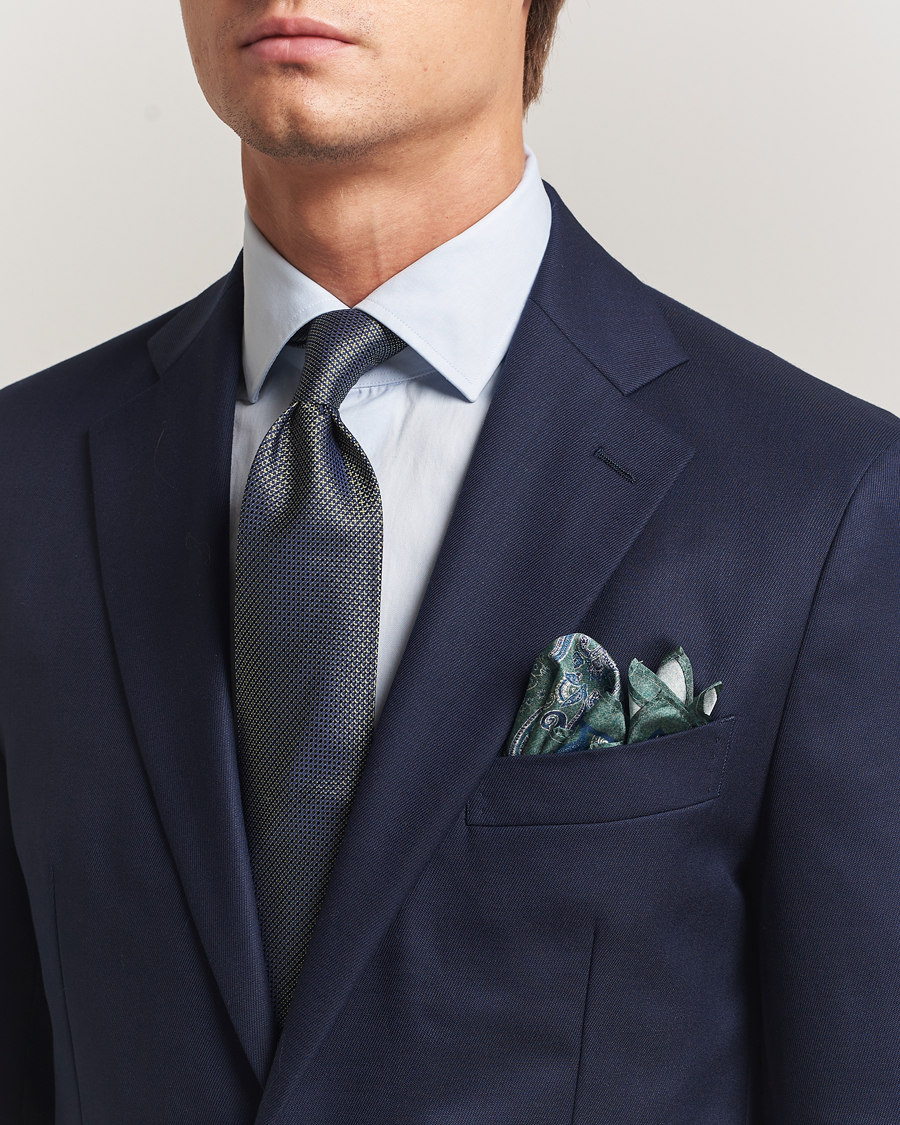 Men | Ties | Amanda Christensen | Box Set Silk 8 cm Tie And Pocket Square Dark Green
