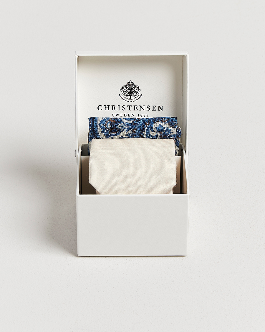 Men | Ties | Amanda Christensen | Box Set Wool 8 cm Tie And Pocket Square Beige