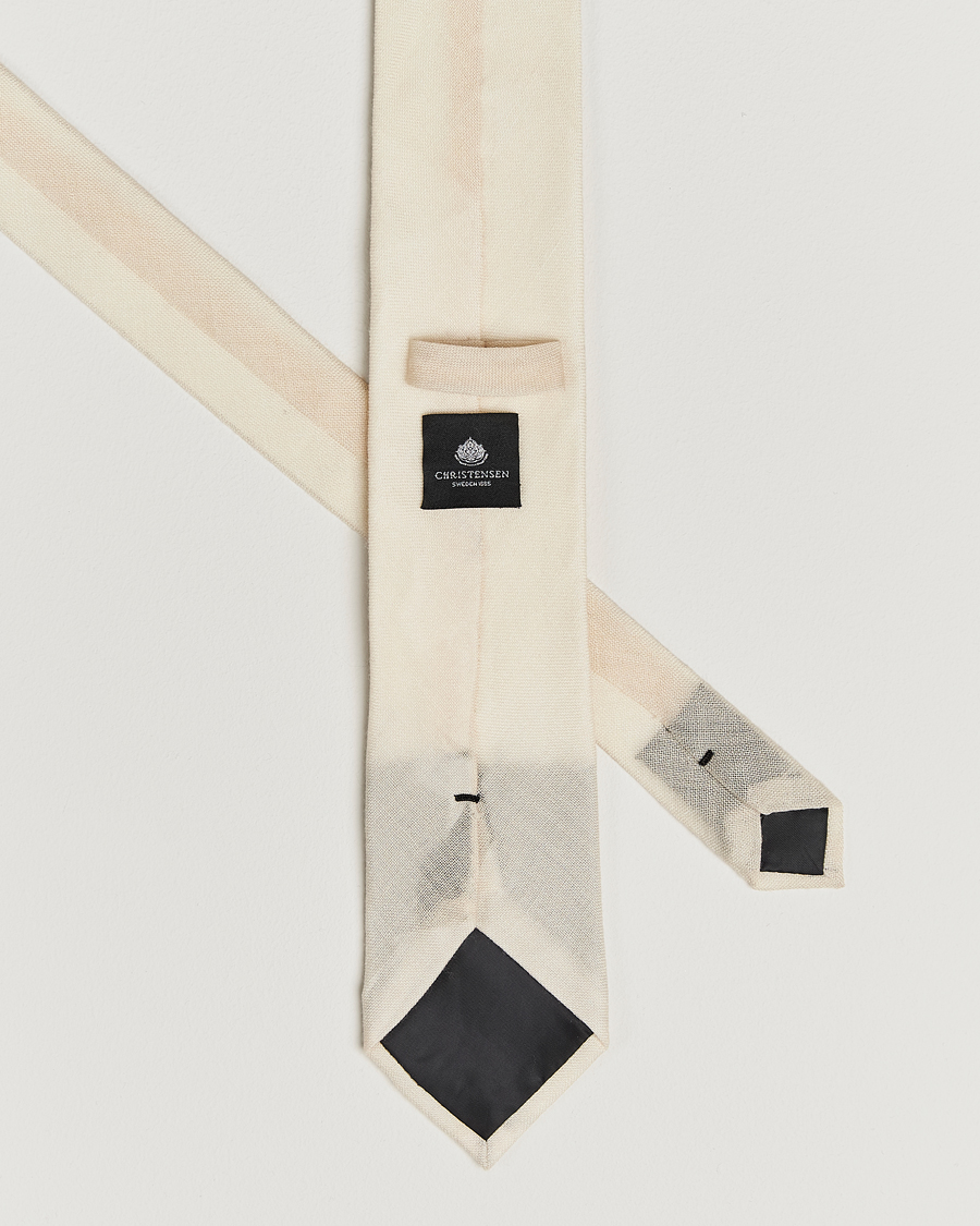 Men | Ties | Amanda Christensen | Box Set Wool 8 cm Tie And Pocket Square Beige