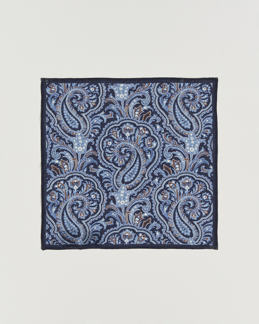 Men | Ties | Amanda Christensen | Box Set Wool 8 cm Tie And Pocket Square Navy