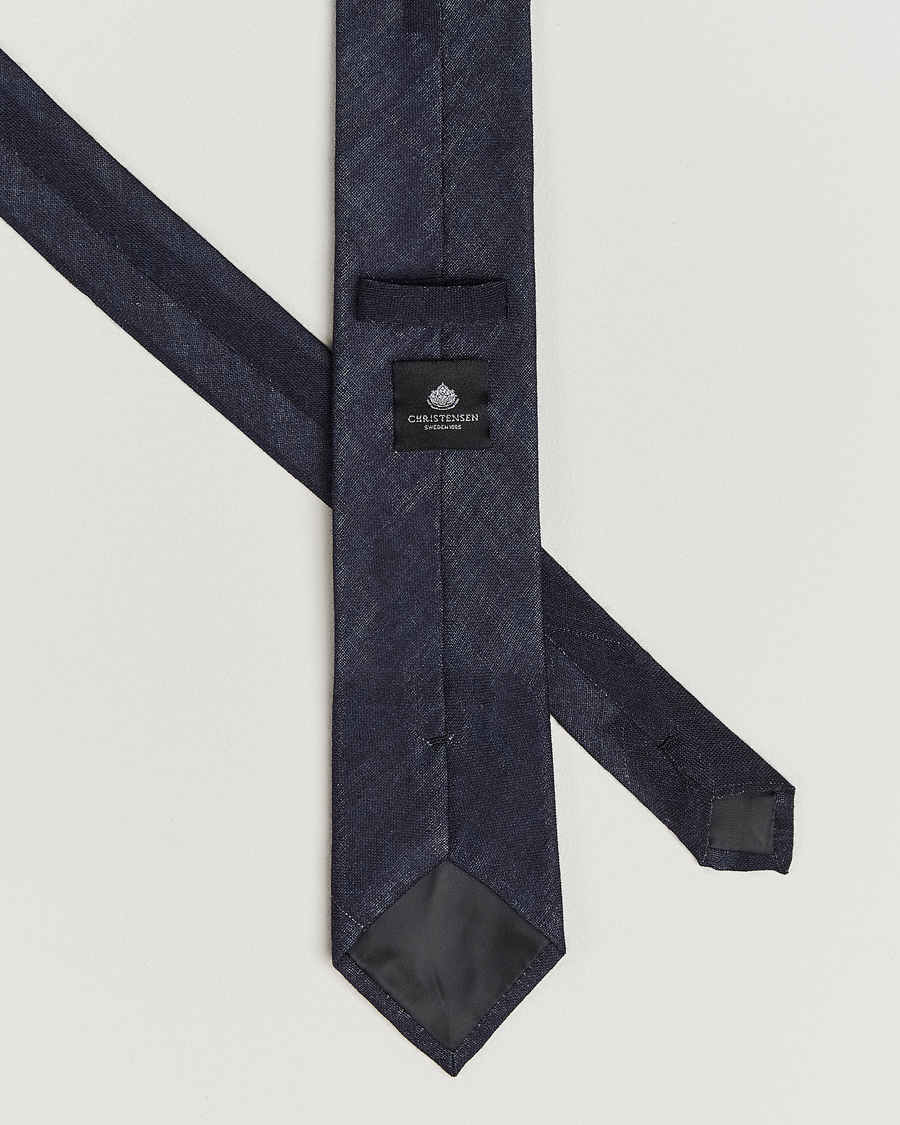 Men | Ties | Amanda Christensen | Box Set Wool 8 cm Tie And Pocket Square Navy