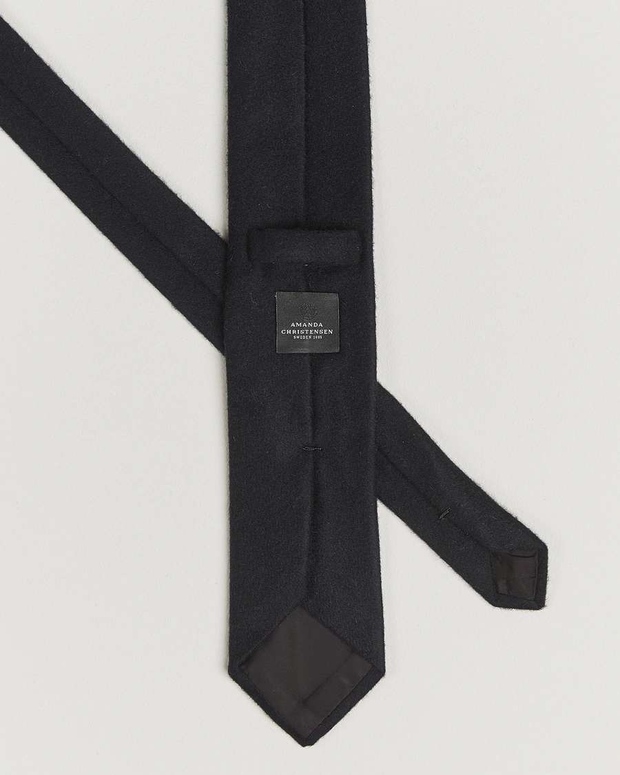 Men | Ties | Amanda Christensen | Cashmere 8cm Tie Navy