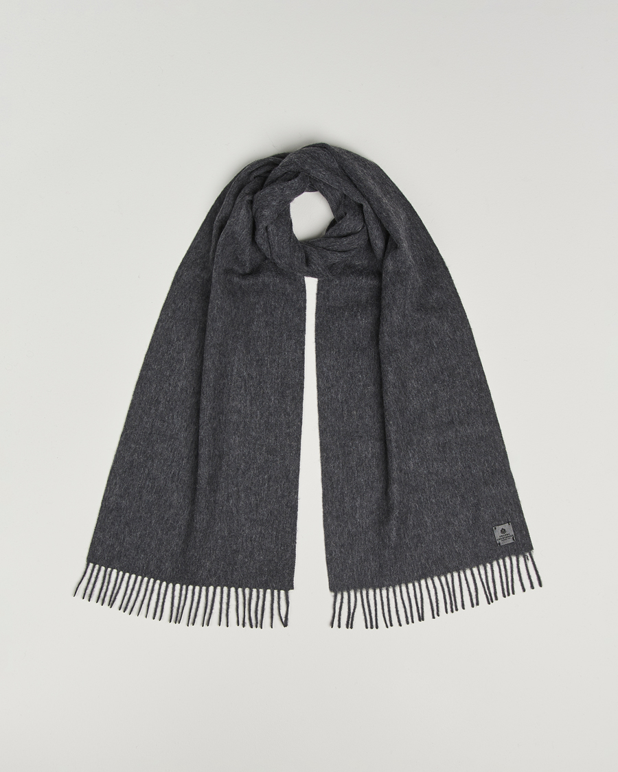 Men | Scarves | Amanda Christensen | Merino Wool Scarf Dark Grey Melange