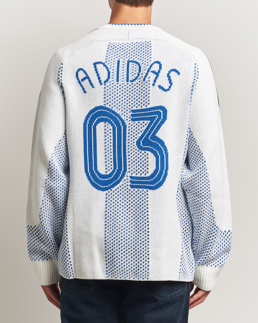 Men | Sweaters & Knitwear | adidas Originals | Knitted Football Sweater White