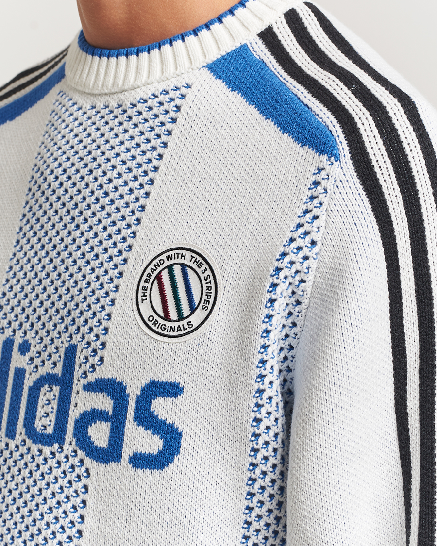 Men | Sweaters & Knitwear | adidas Originals | Knitted Football Sweater White