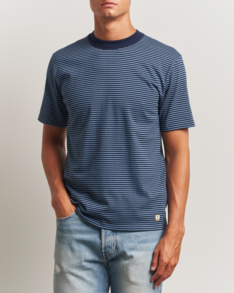 Men | T-Shirts | Armor-lux | Héritage Callac Striped T-Shirt Deep Marine/Bluefin