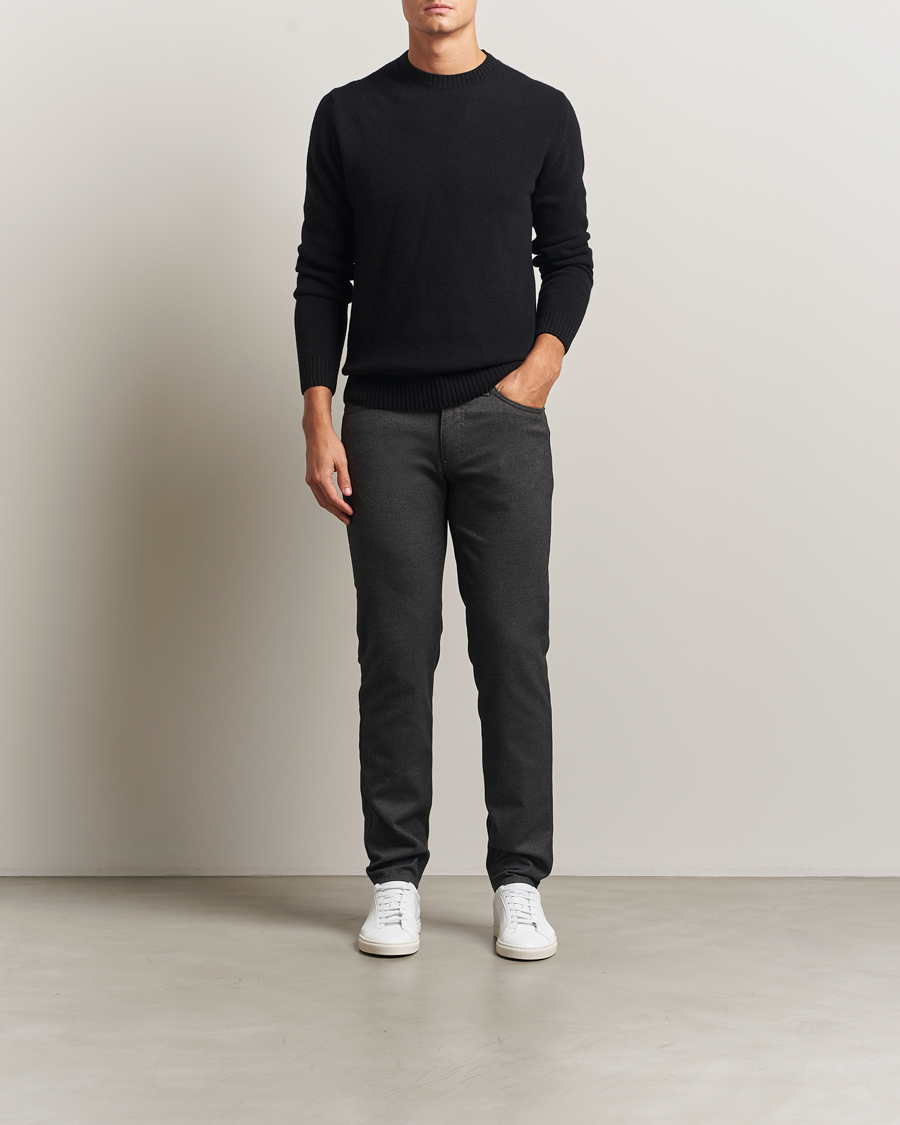 Men | Trousers | Brax | Cadiz Woo.Look 5-Pocket Pants Elephant Grey
