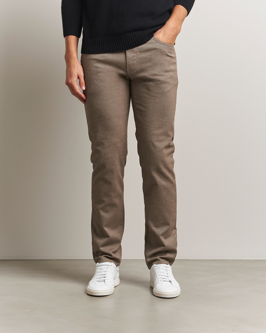 Men | Trousers | Brax | Cadiz Woo.Look 5-Pocket Pants Camel