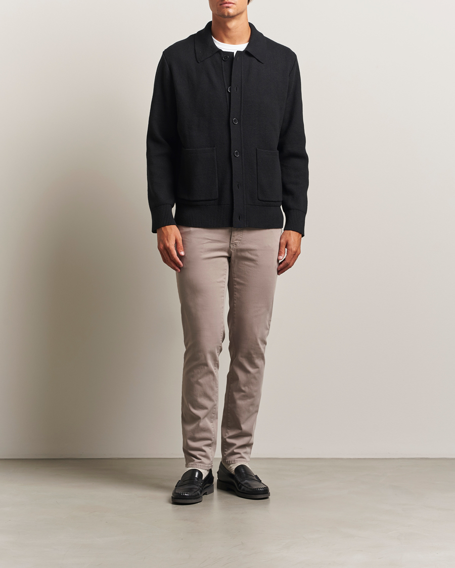 Men | Trousers | Brax | Cadiz Cotton Satin 5-Pocket Pants Stone