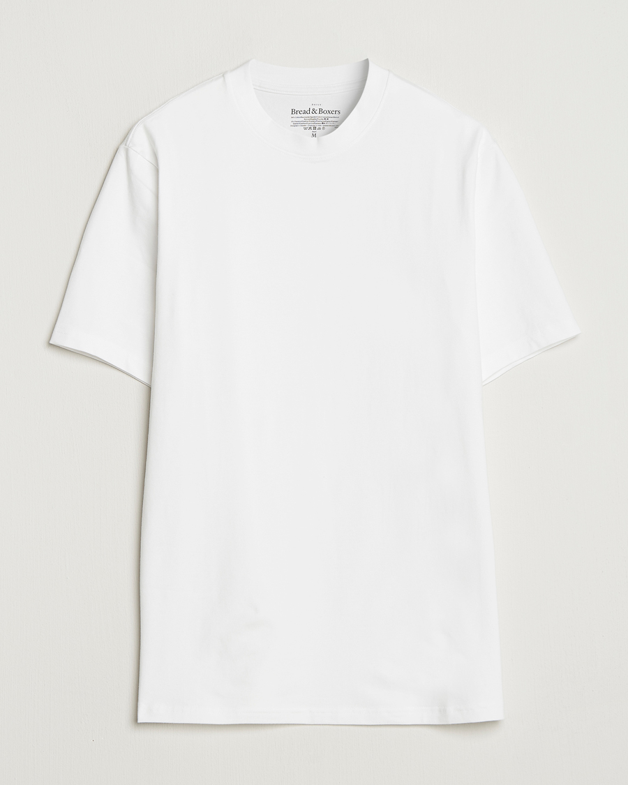 Men | T-Shirts | Bread & Boxers | High Neck T-Shirt White