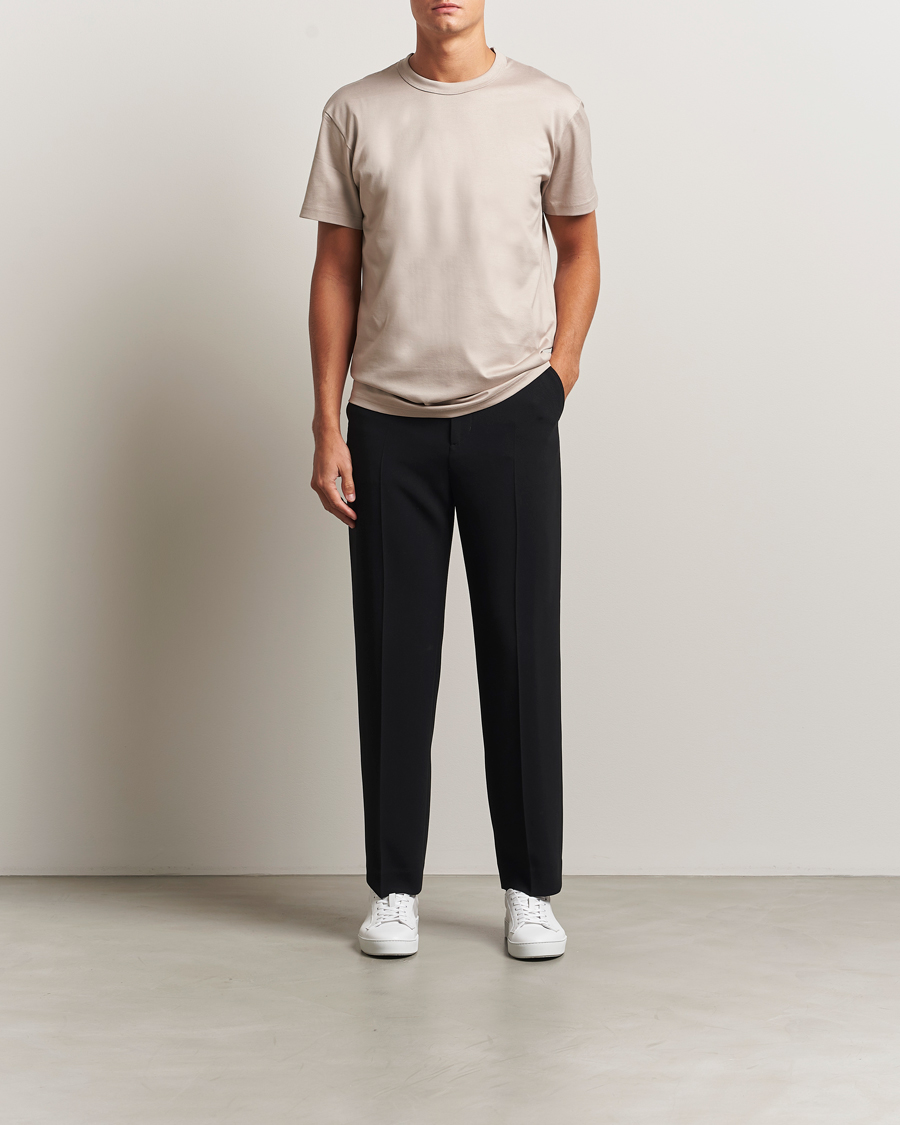 Men | T-Shirts | Bread & Boxers | Pima Cotton Crew Neck T-Shirt Greige