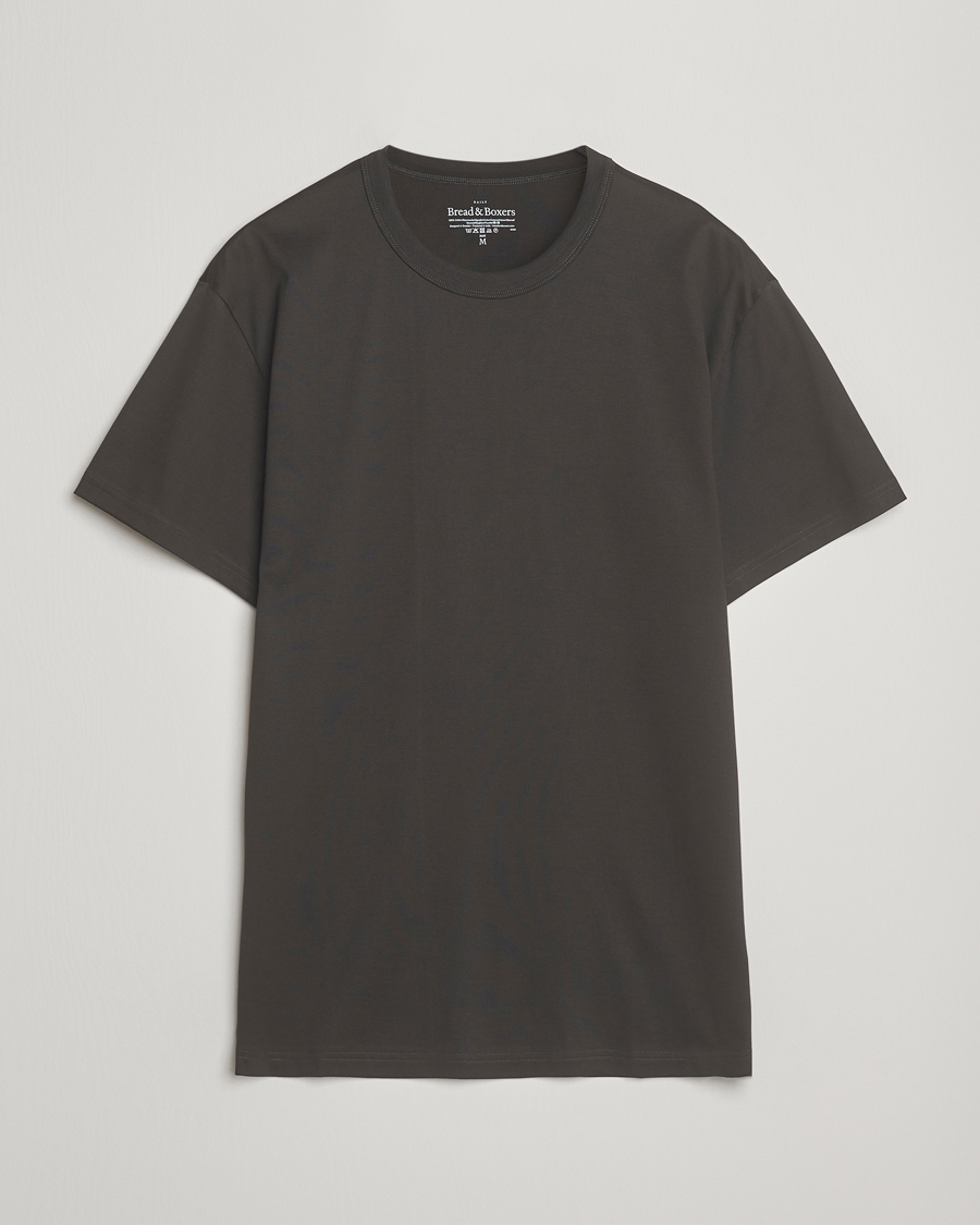 Men | T-Shirts | Bread & Boxers | Pima Cotton Crew Neck T-Shirt Charcoal