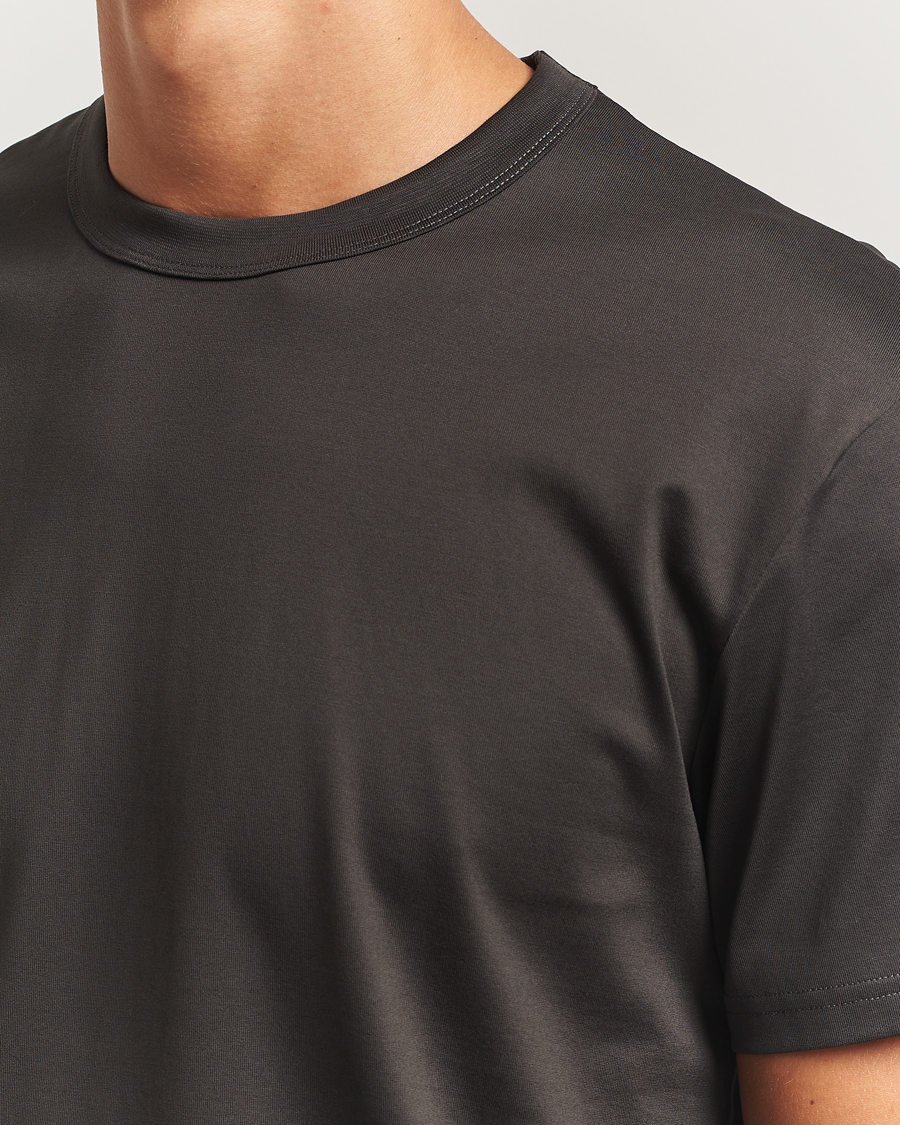 Men | T-Shirts | Bread & Boxers | Pima Cotton Crew Neck T-Shirt Charcoal