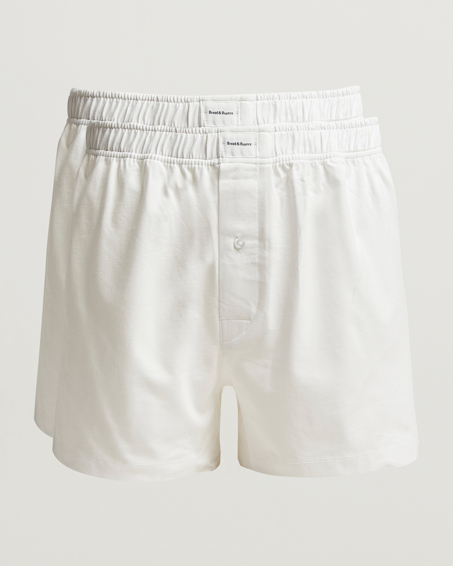 Men | Underwear & Socks | Bread & Boxers | 2-Pack Jersey Boxer Shorts White