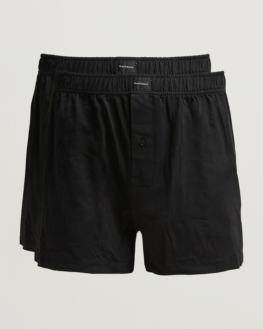 Men | Underwear & Socks | Bread & Boxers | 2-Pack Jersey Boxer Shorts Black