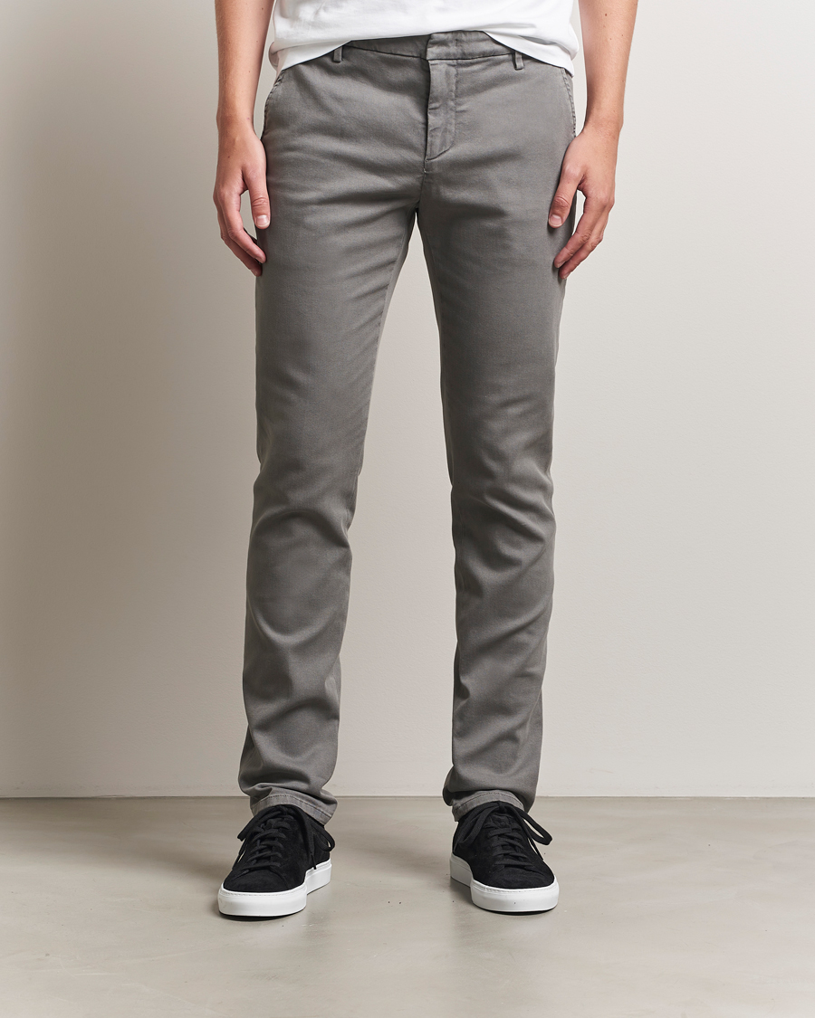 Men | Trousers | Dondup | Spiritisimo Pleated Chinos Light Grey