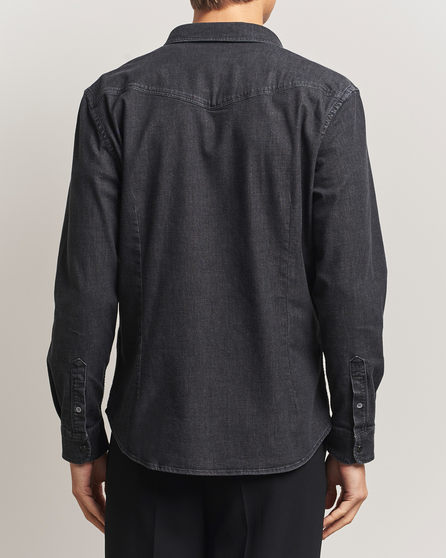 Men | Shirts | Dondup | Pocket Denim Shirt Washed Black