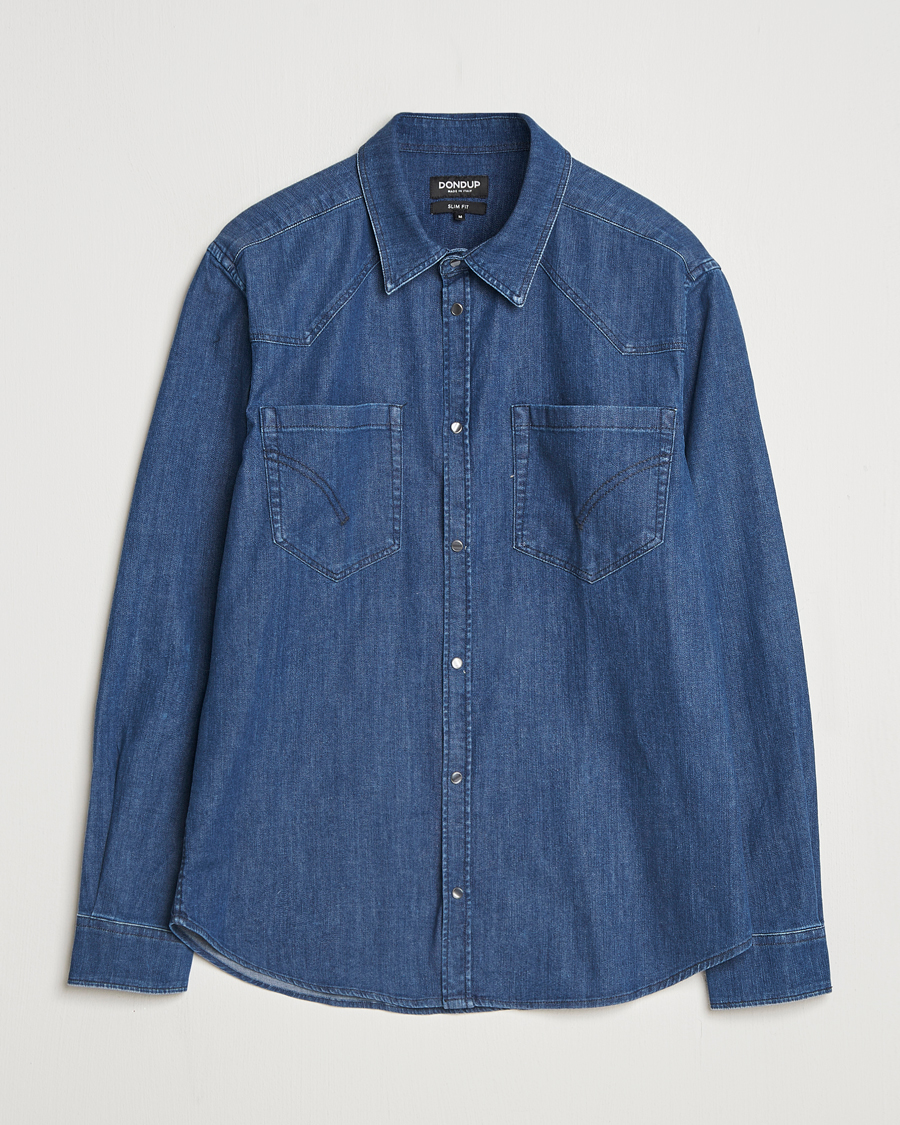 Men | Shirts | Dondup | Pocket Denim Shirt Medium Blue