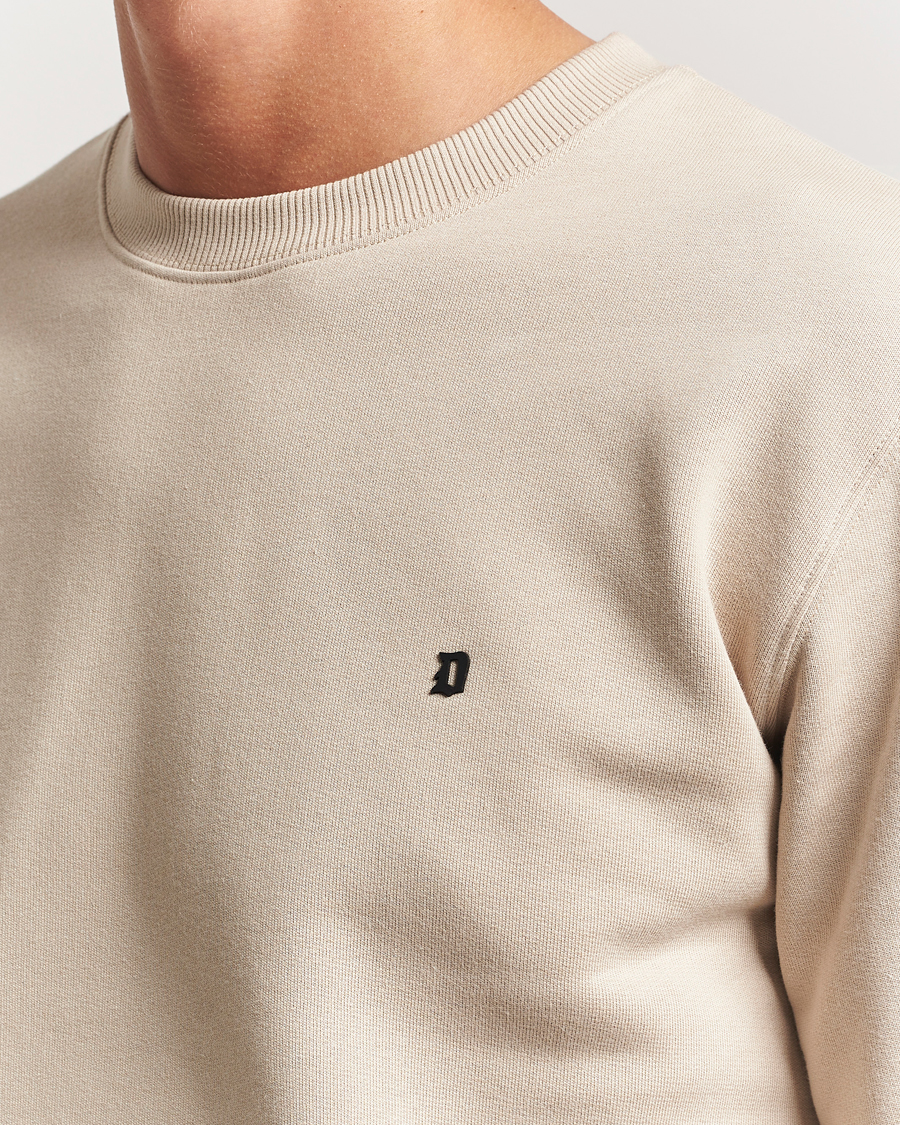Men | Sweaters & Knitwear | Dondup | Logo Crew Neck Sweatshirt Ecru