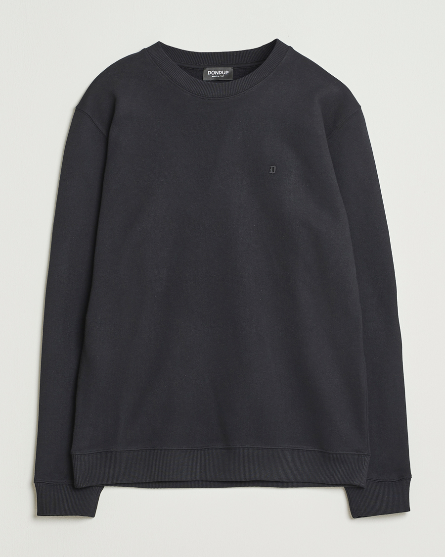 Men | Sweaters & Knitwear | Dondup | Logo Crew Neck Sweatshirt Black