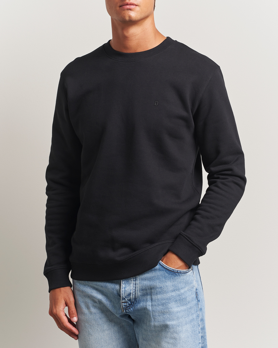 Men | Sweaters & Knitwear | Dondup | Logo Crew Neck Sweatshirt Black