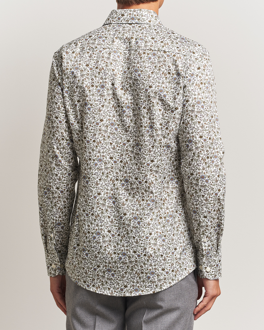 Men | Shirts | Eton | Slim Fit Signature Twill Floral Print Shirt White
