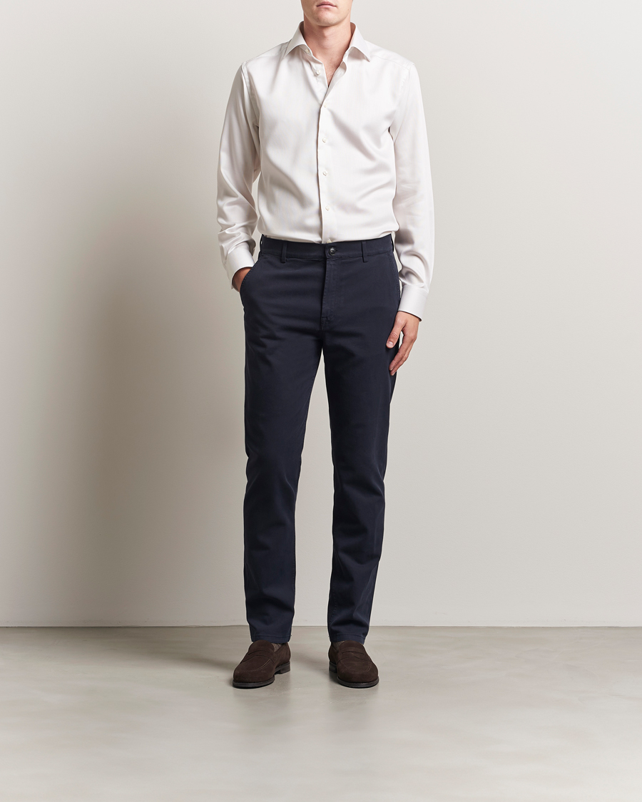 Men | Shirts | Eton | Slim Fit Fine Twill Shirt Light Beige