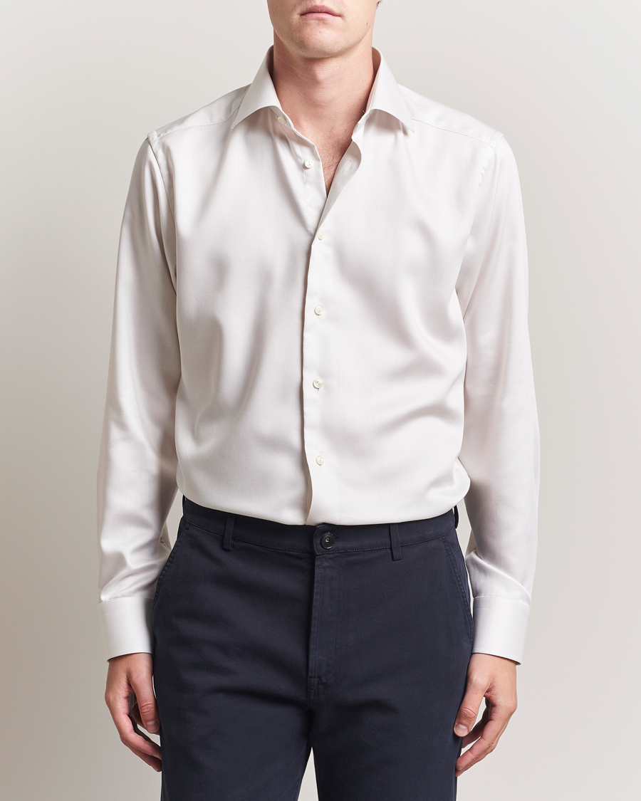 Men | Shirts | Eton | Slim Fit Fine Twill Shirt Light Beige
