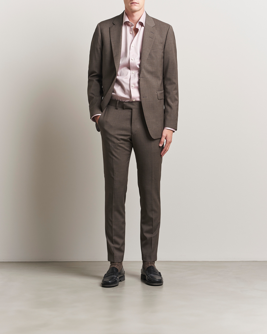 Men | Shirts | Eton | Slim Fit Signature Twill Shirt Brown