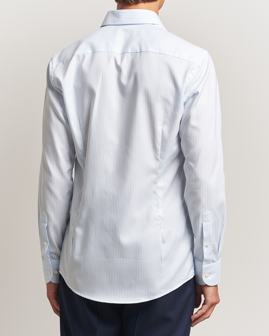 Men | Shirts | Eton | Slim Fit Bengal Striped Oxford Shirt Light Blue