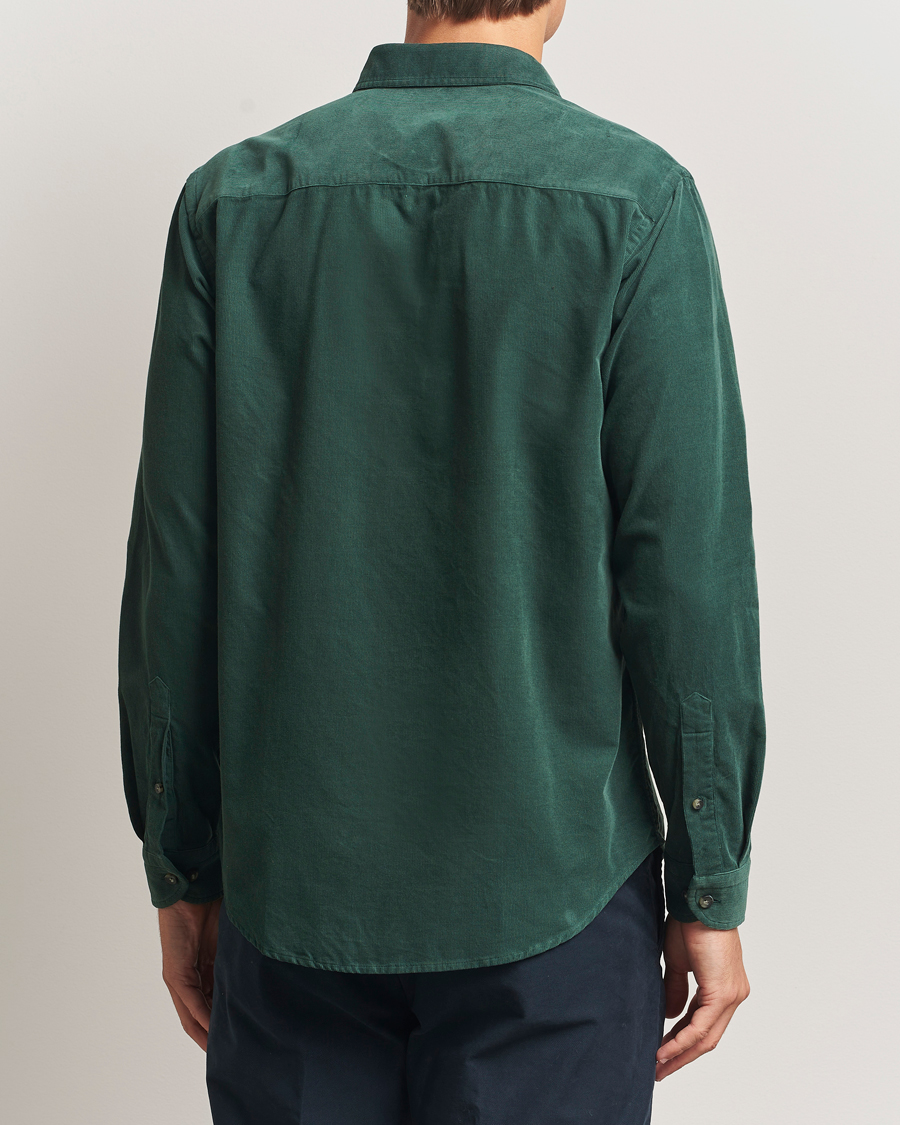 Men | Shirts | Eton | Casual Fit Corduroy Shirt Dark Green