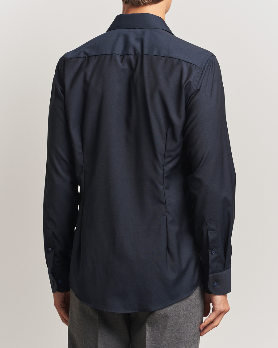 Men | Shirts | Eton | Slim Fit Merino Shirt Navy