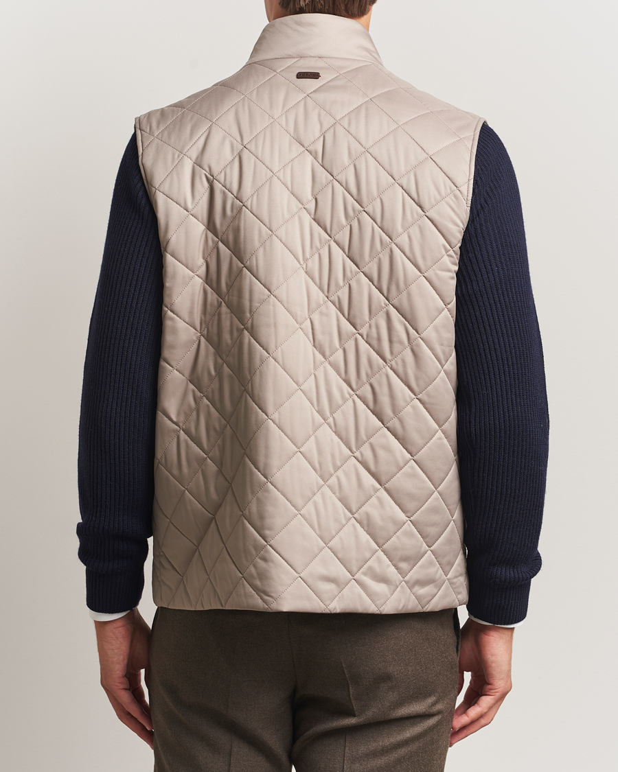 Men | Gilets | Eton | Quilted Shell Vest Beige