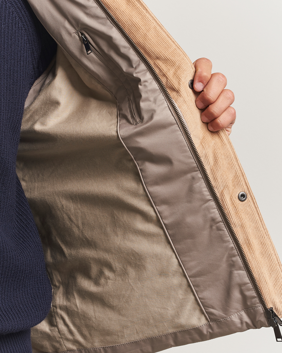 Men | Gilets | Eton | Quilted Shell Vest Beige