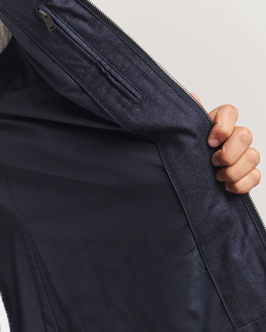 Men | Gilets | Eton | Wool Padded Vest Navy