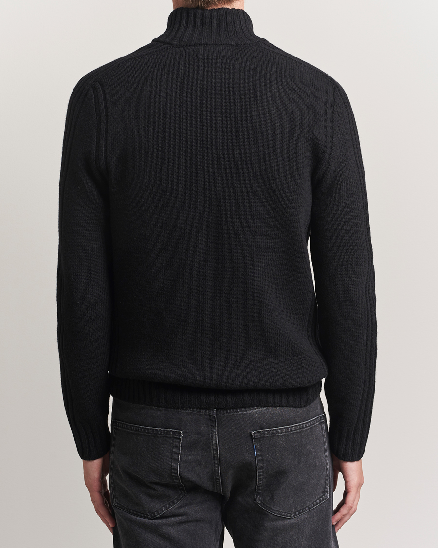 Men | Sweaters & Knitwear | Belstaff | Watch Wool Knitted Quarter Zip Black