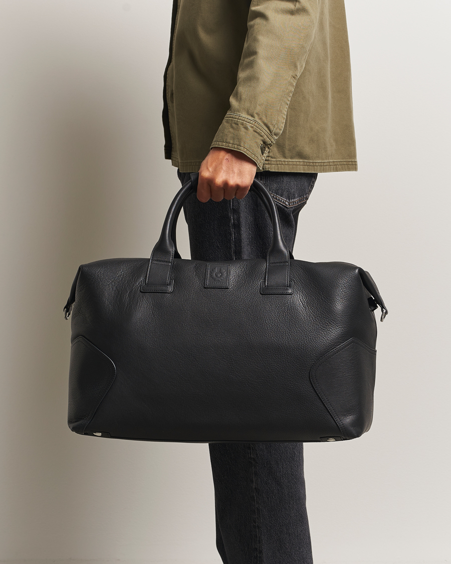 Men | Bags | Belstaff | Ronson Leather Weekender Bag Black