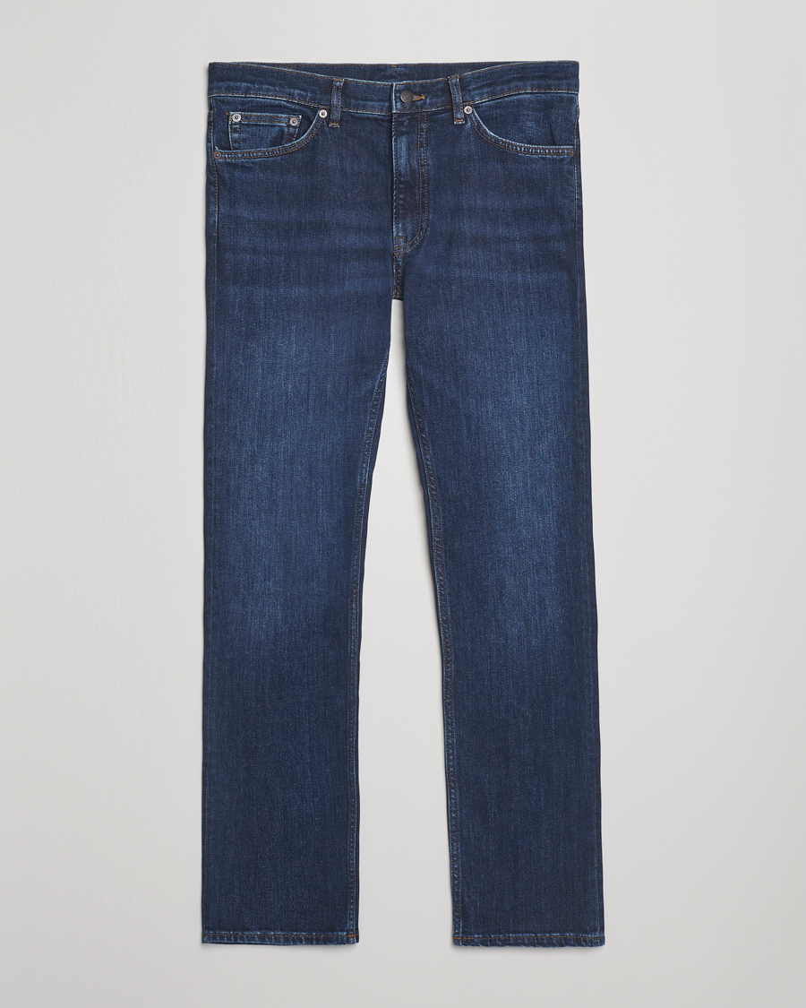 Men | Jeans | GANT | Regular Fit Jeans Dark Blue Worn In
