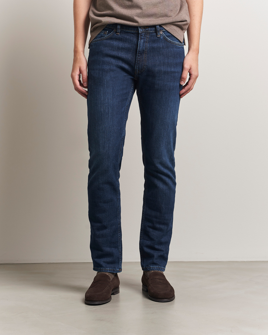 Men | Jeans | GANT | Regular Fit Jeans Dark Blue Worn In