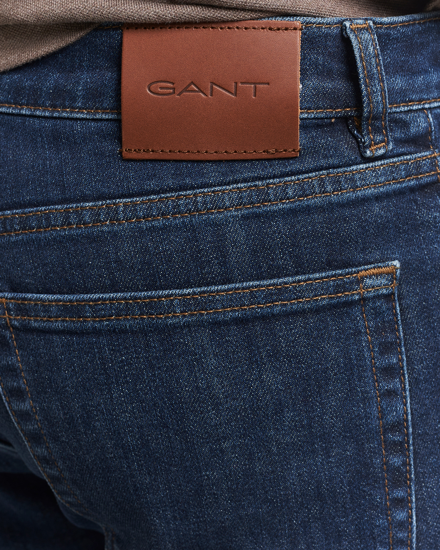 Men | Jeans | GANT | Regular Fit Jeans Dark Blue Worn In