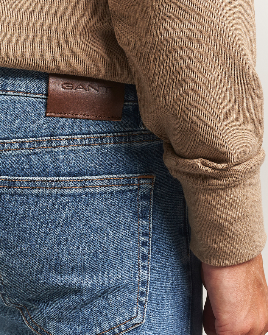 Men | Jeans | GANT | Regular Fit Jeans Mid Blue Worn In