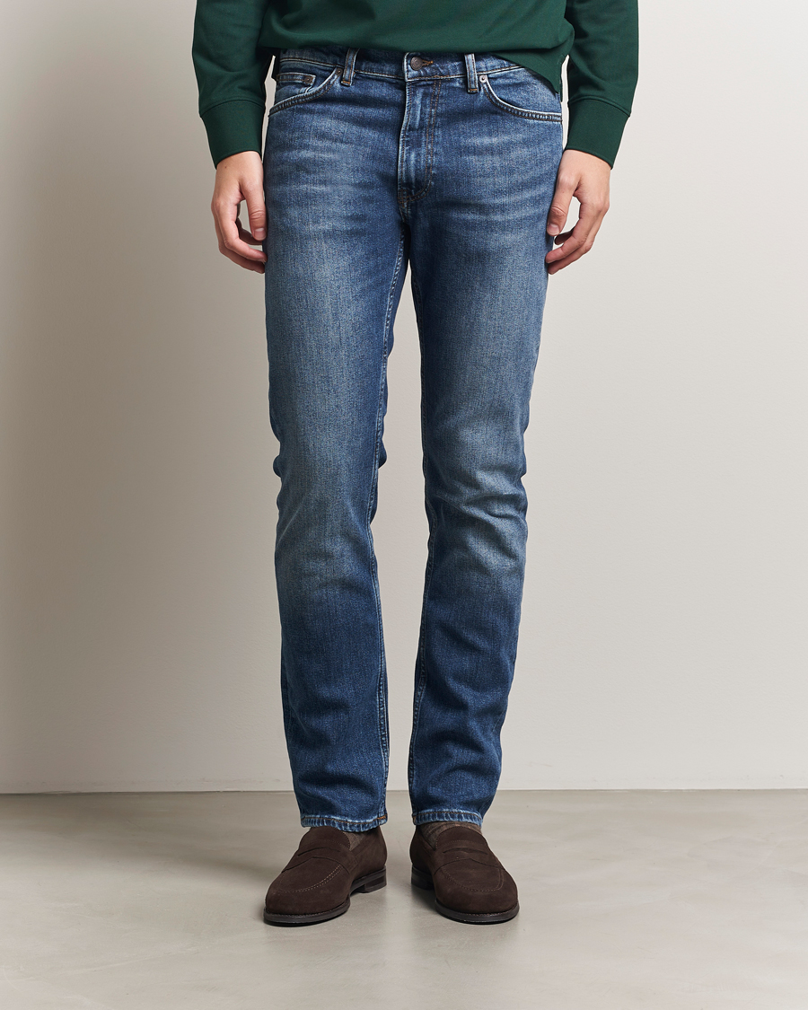 Men | Jeans | GANT | Regular Fit Jeans Mid Blue Vintage